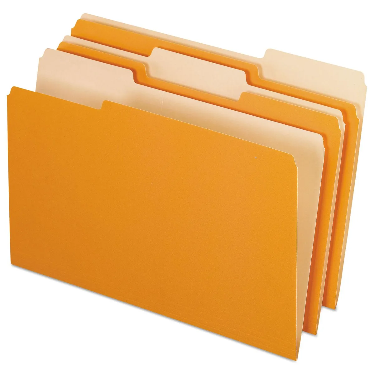 Pendaflex Essentials Pendaflex Essentials 1531/3ORA Legal File Folders 1/3 Cut Top Tab Orange 100 Box — product photo