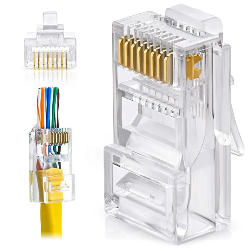 Aveeno Aveeno Pro Sound Cat5e Pass-Through Connectors 200 Pack 24-26 AWG — product photo
