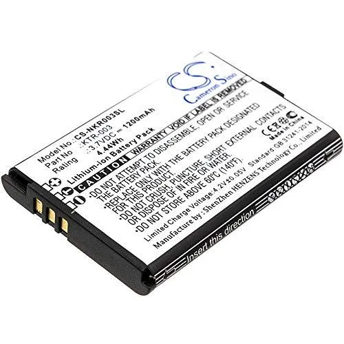 Rectangular lithium-ion battery pack, dark grey plastic casing, gold connector strip, 55 by 38 by 7 millimetres