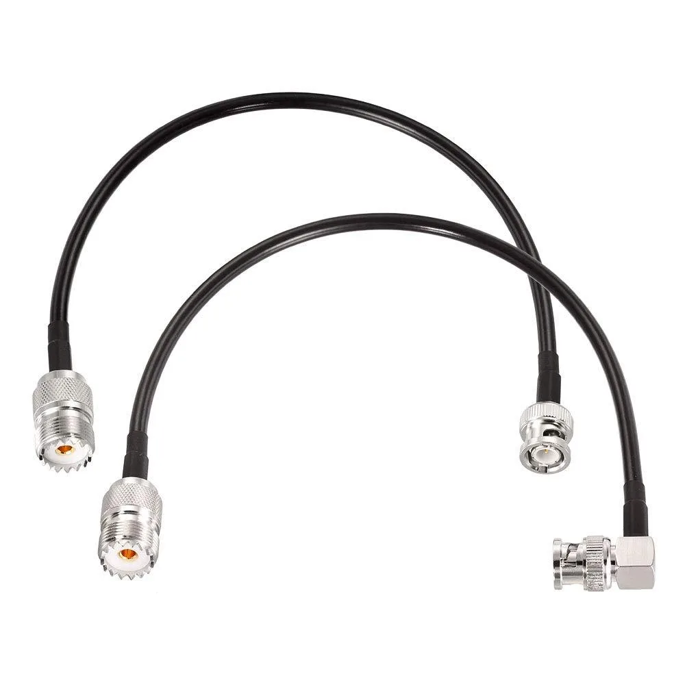 PISKEKAT PISKEKAT BNC Cable RG58 12 Inch 50 Ohm SO239 Pair — product photo