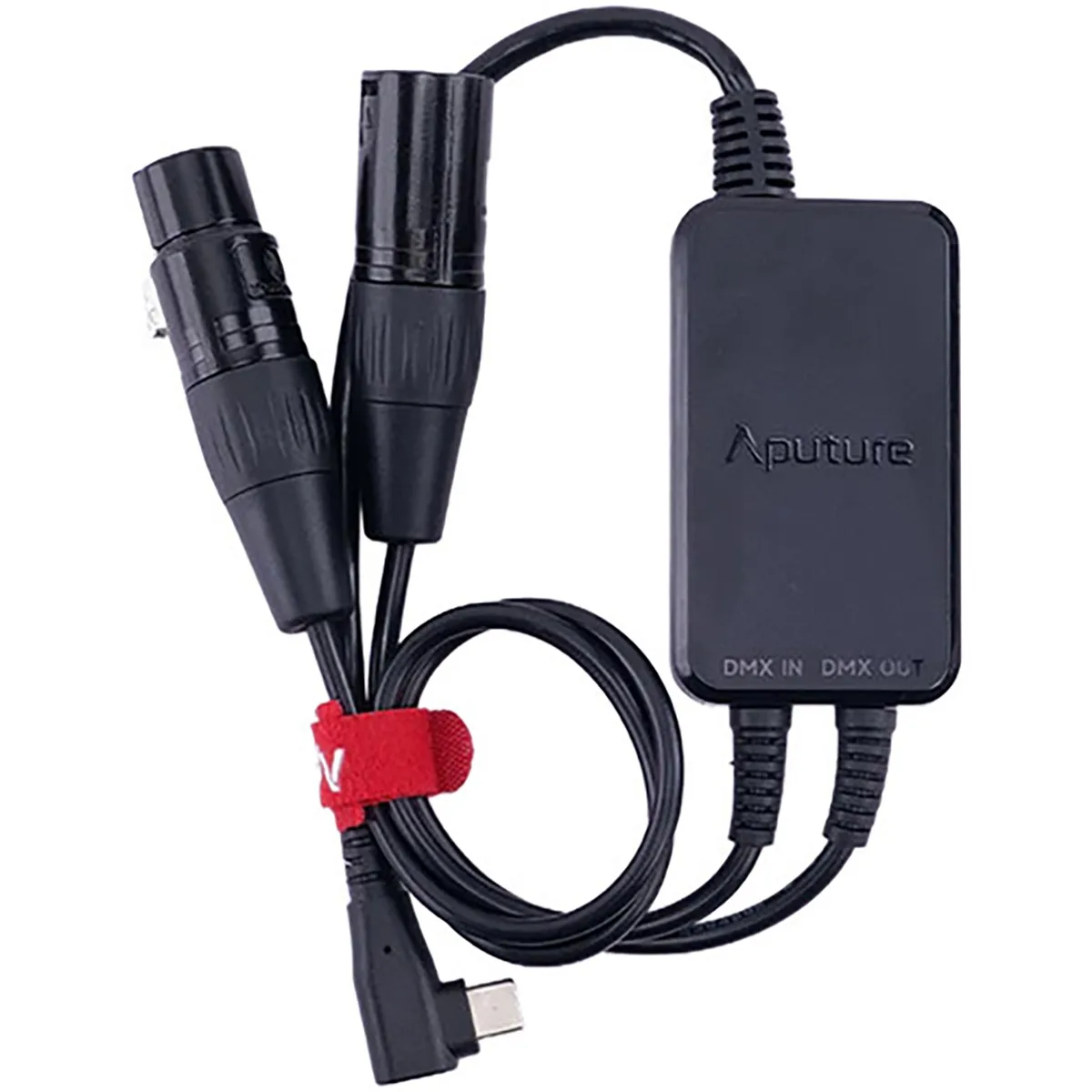 Aputure USB-C to 5-pin DMX adapter with magnetic, clamp and screw mounts, 60cm cable