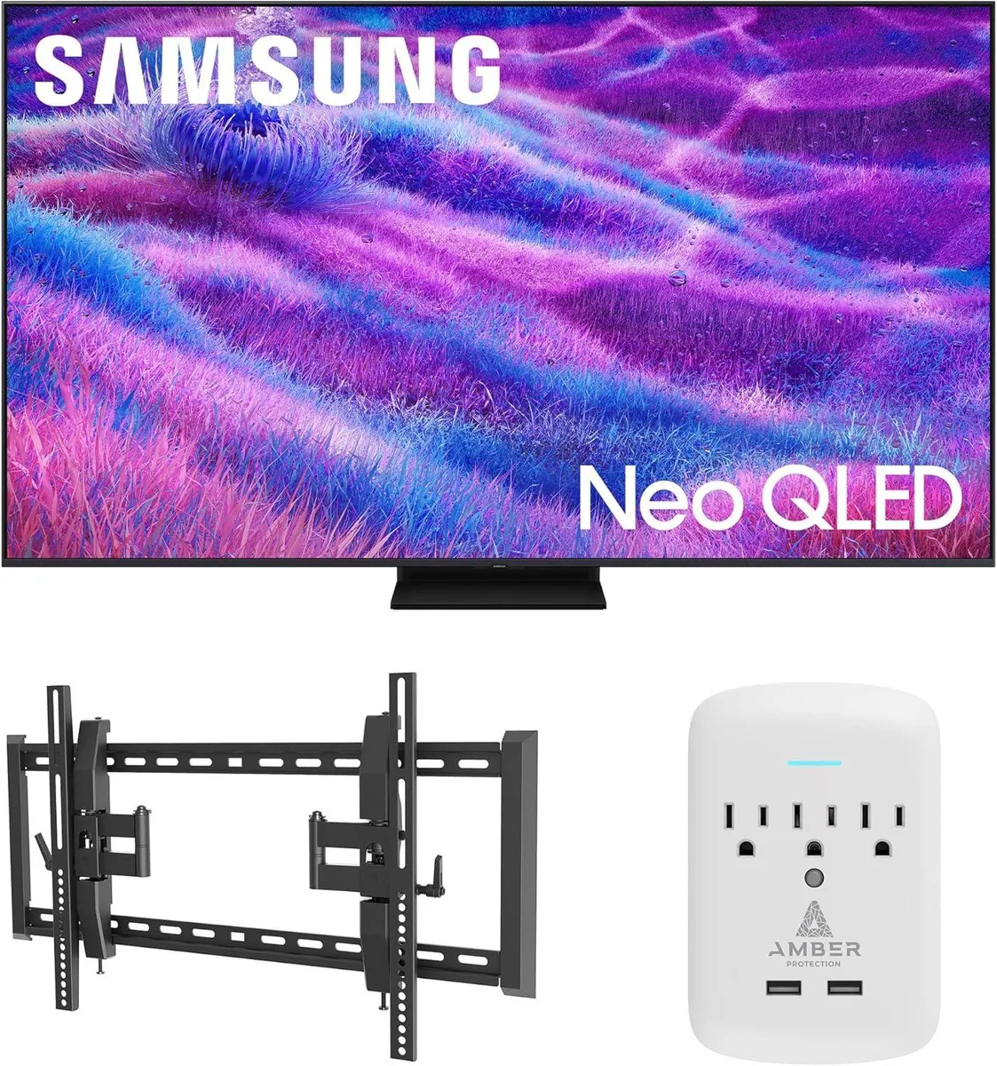 SAMSUNG SAMSUNG QN55QN80FAFXZA 55" Neo QLED 4K 120Hz TV + Walts Tilt Mount + Surge Protector — product photo