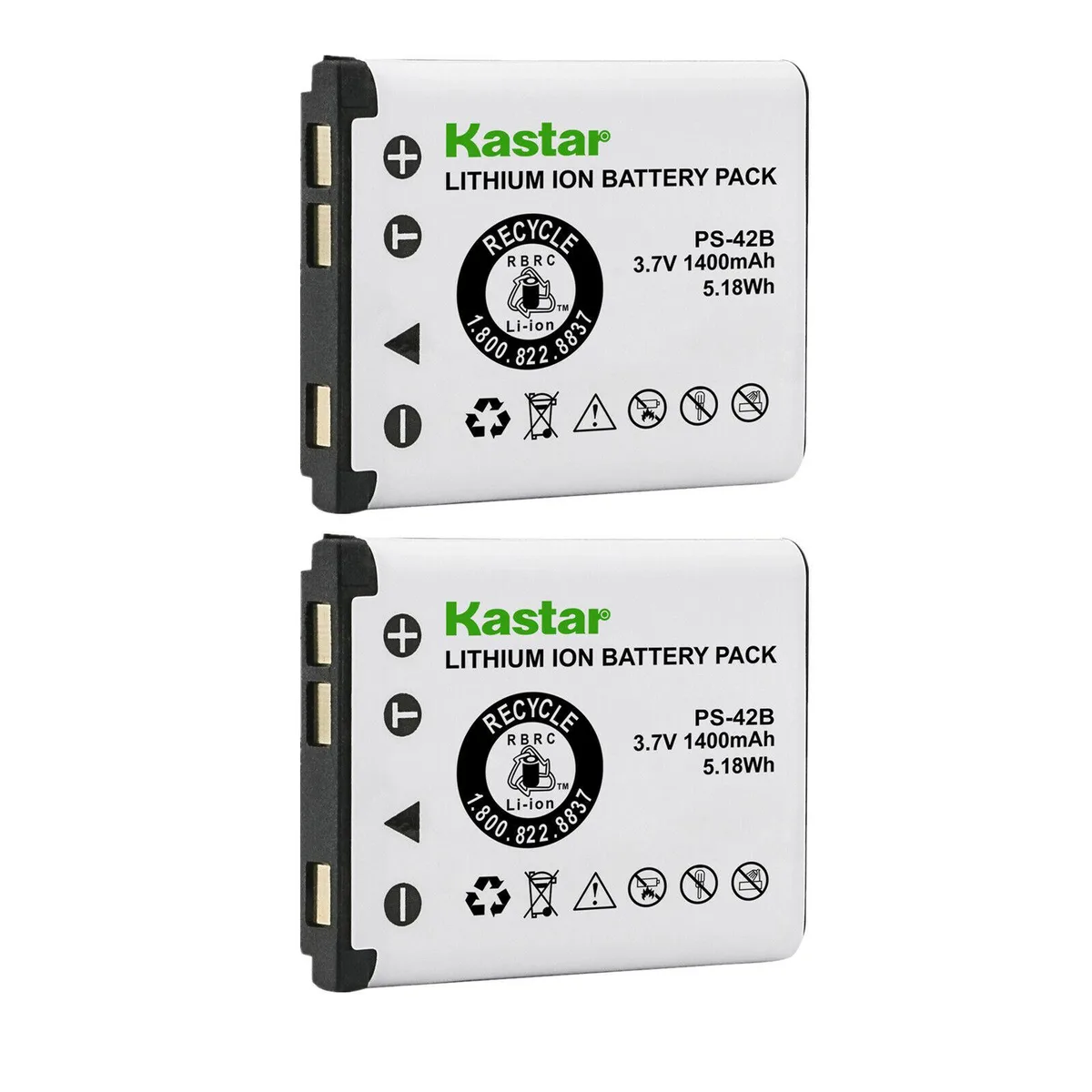 Kastar Kastar LI-42B 2-pack camera battery for Panasonic N4FUYYYY0018 0019 0046 0047 — product photo