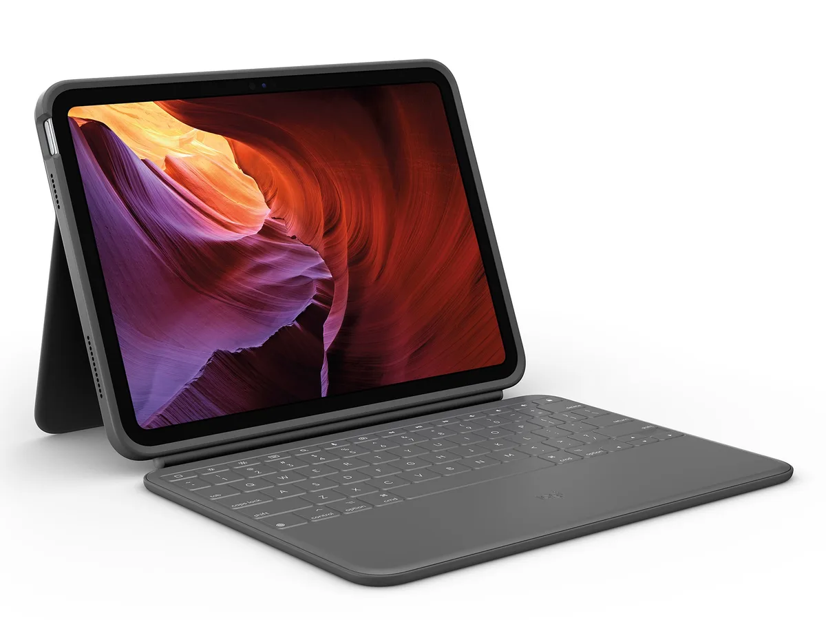 Logitech Logitech 920-011295 Rugged Folio Keyboard Case iPad 10th Gen Graphite accessory — product photo