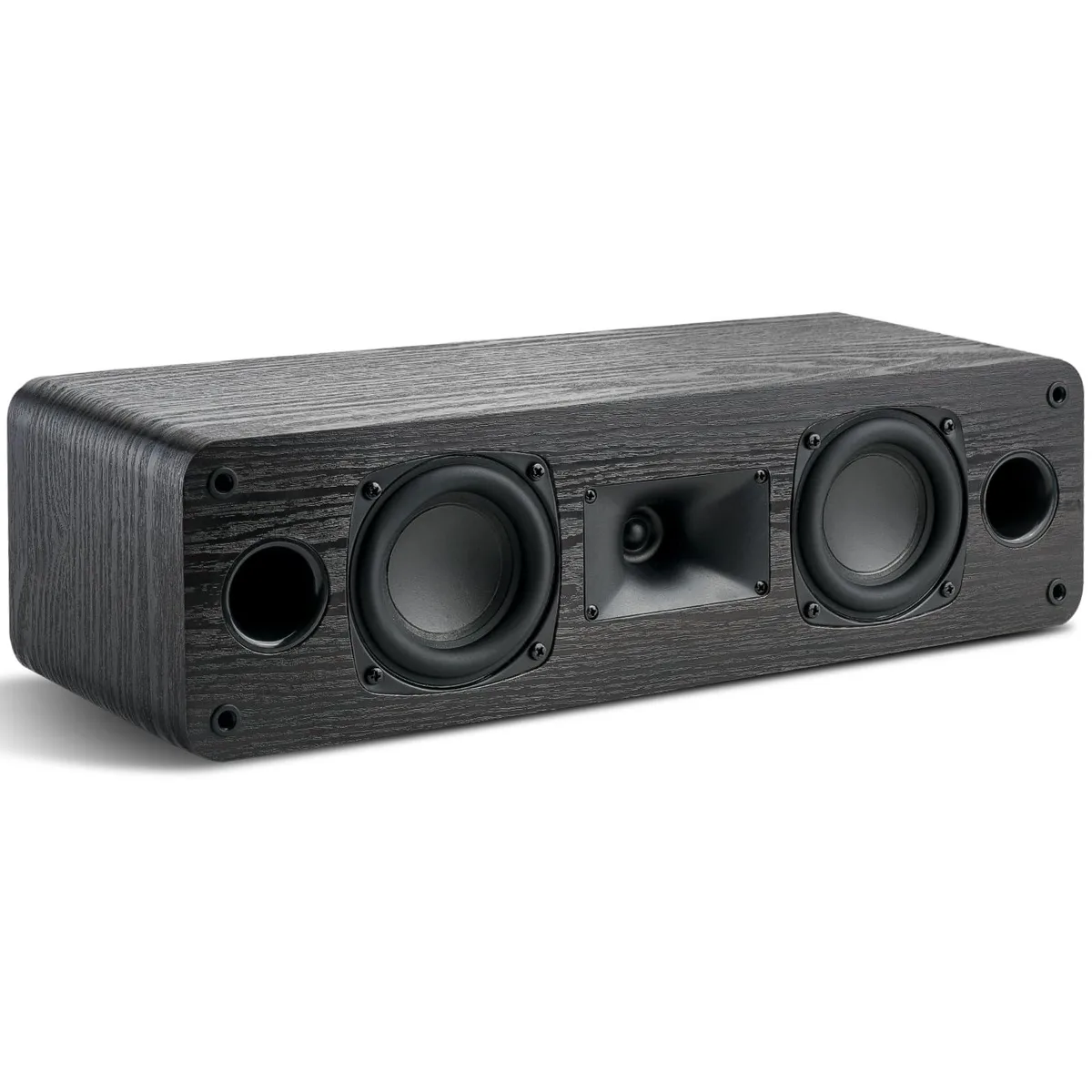 Gemini ARIA926DW center speaker, wood finish, dual 3.5 inch woofers, horn tweeter, wall mountable