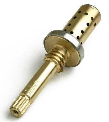 Symmons SYTA10 brass cartridge spindle, cylindrical shape, silver metal finish