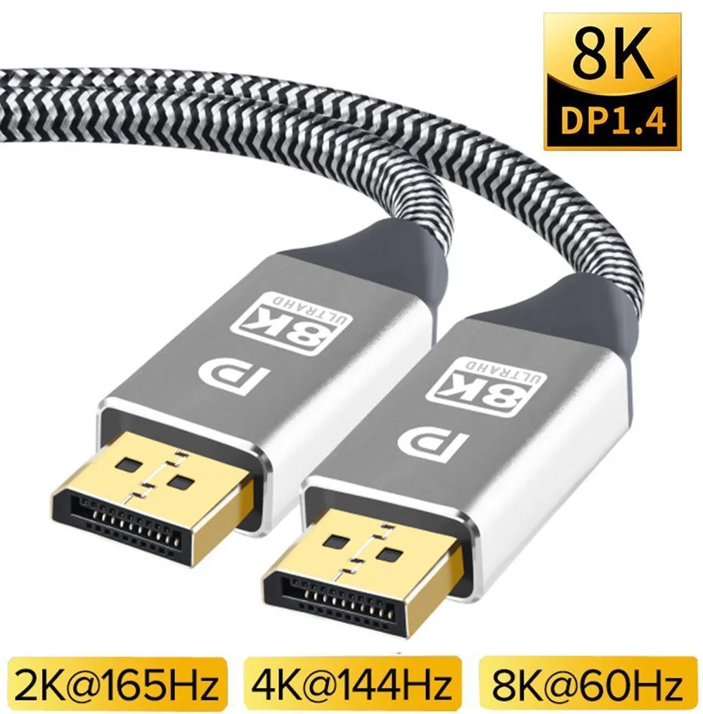WRIARICH WRIARICH DP28 DisplayPort Cable 1.4 16 ft 8K@60Hz 4K@144Hz 32.4Gbps Black — product photo