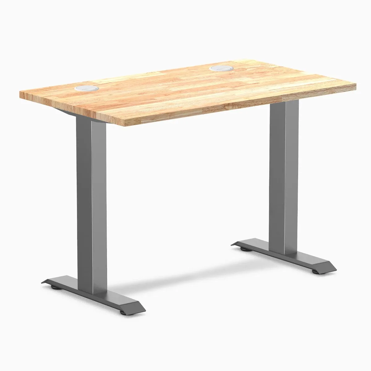 Desky Desky Zero Mini Rubberwood Office Desk Natural 32 x 20 in Space Gray — product photo