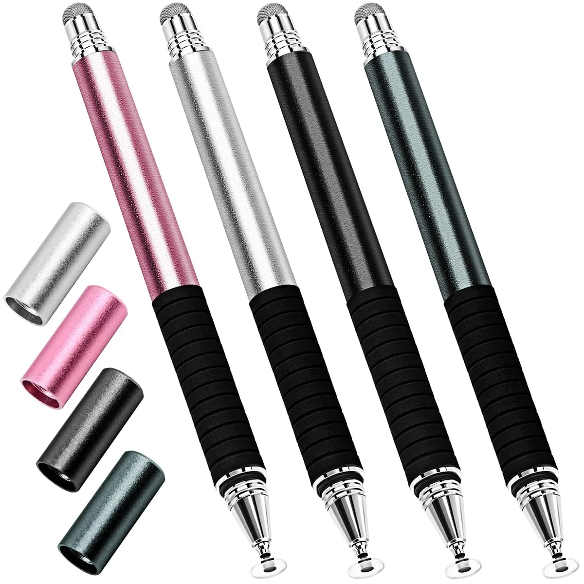  GUUGEI 2 in 1 Capacitive Stylus 4 Pack Disc Mesh Nib — product photo