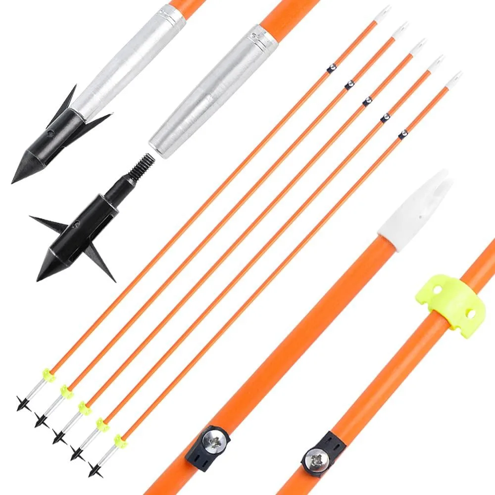 wolfman wolfman bowfishing arrows 32 inch 6 pack — product photo