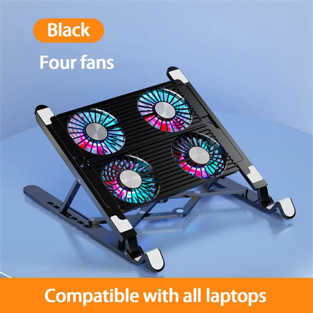LUOM LUOM TSB01 laptop cooling pad 4 fans detachable holder 11‑17.3″ black — product photo