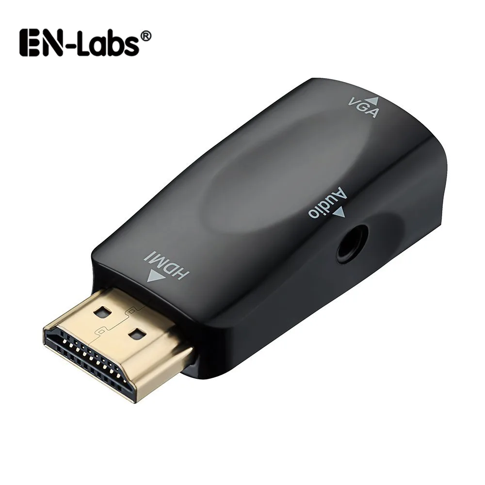 EN-Labs EN-Labs CNHD2VGABK HDMI to VGA audio video converter black 1920x1080 3.5mm — product photo