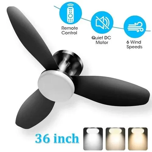 NShi NShi 36 inch Low Profile Ceiling Fan with Light and Remote — product photo