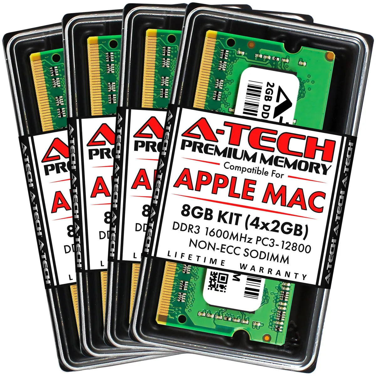 A-Tech A-Tech 8GB (4x2GB) DDR3L 1600MHz 204-Pin SODIMM Memory Upgrade for iMac 27-inch Late 2012–Mid 2015 — product photo