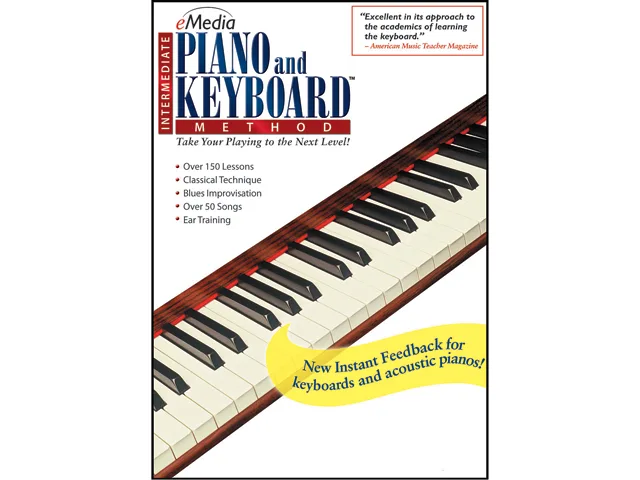 eMedia eMedia EK03121DLW Intermediate Piano and Keyboard Method (Windows) Download 150 Lessons 50 Videos — product photo
