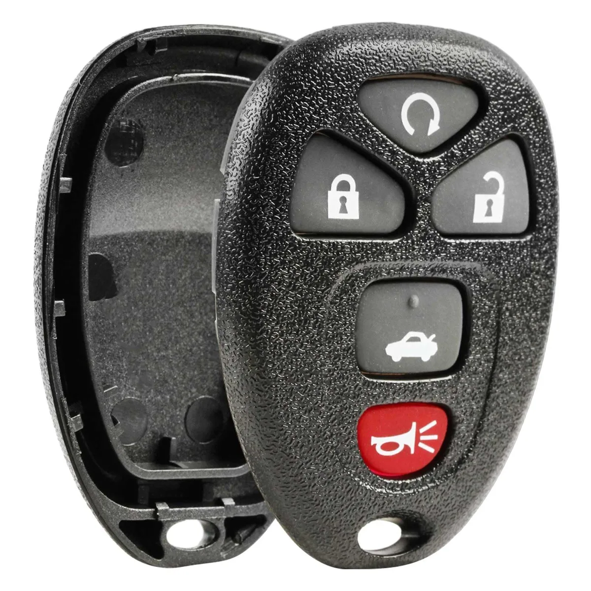 Replacement key fob shell and button pad for GM vehicles