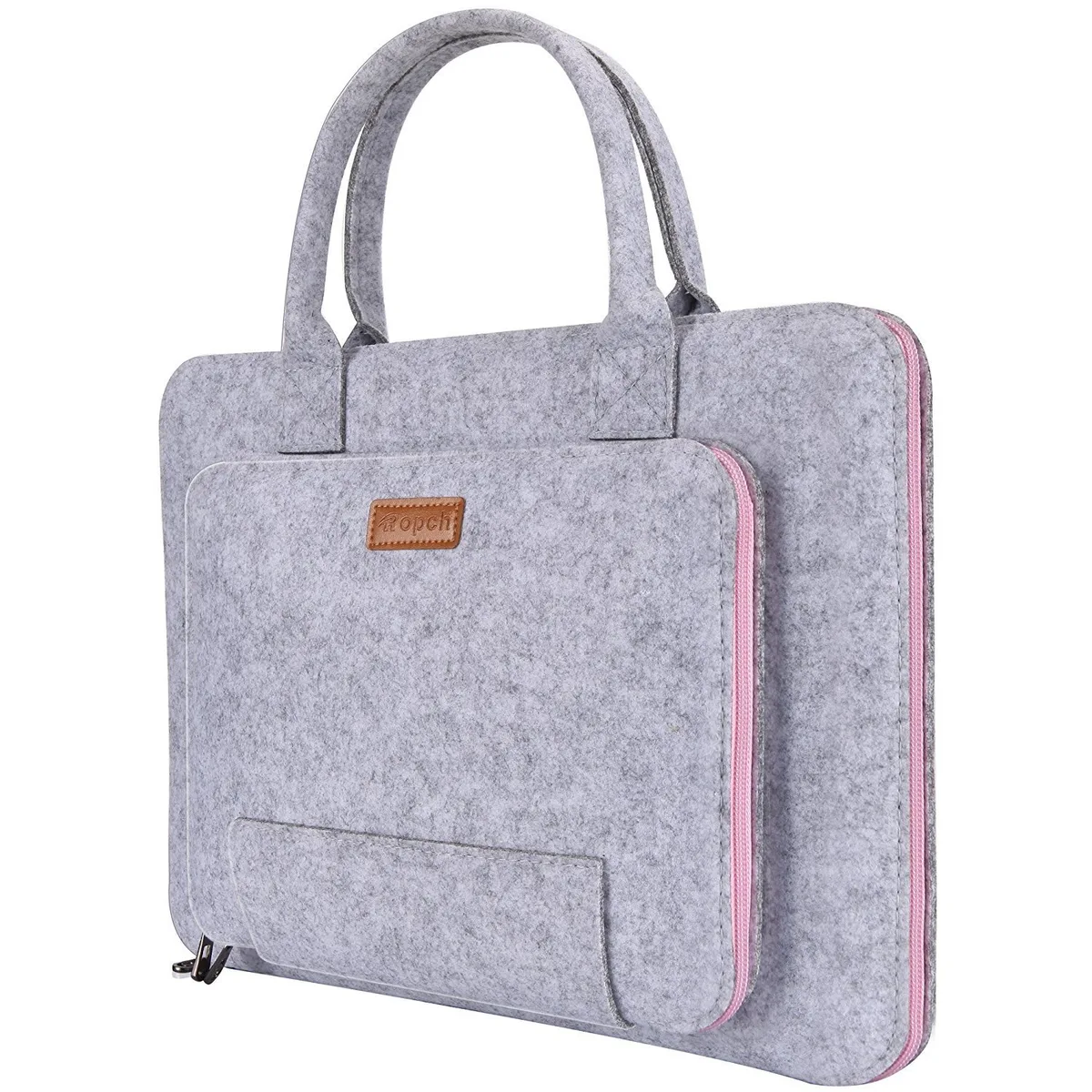 LUOM LUOM J002 Felt Laptop Case 17-17.3 Inch Pink/Gray — product photo
