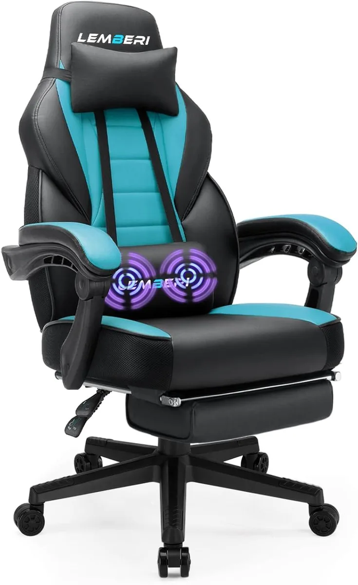 Vitesse Vitesse Gaming Chair Blue 400 lb 90-160° Recline Footrest — product photo