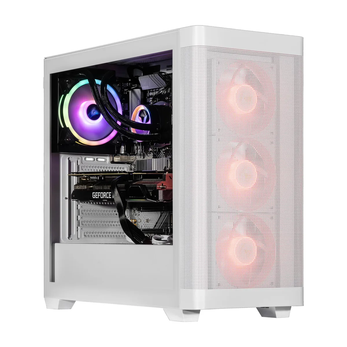 Velztorm Velztorm White Pilum gaming PC Ryzen 7 5700X RTX 5060 32GB DDR4 1TB NVMe — product photo