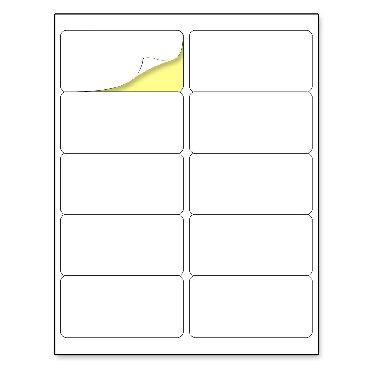 White matte sticker sheets, 30 letter-size pages, 10 labels each