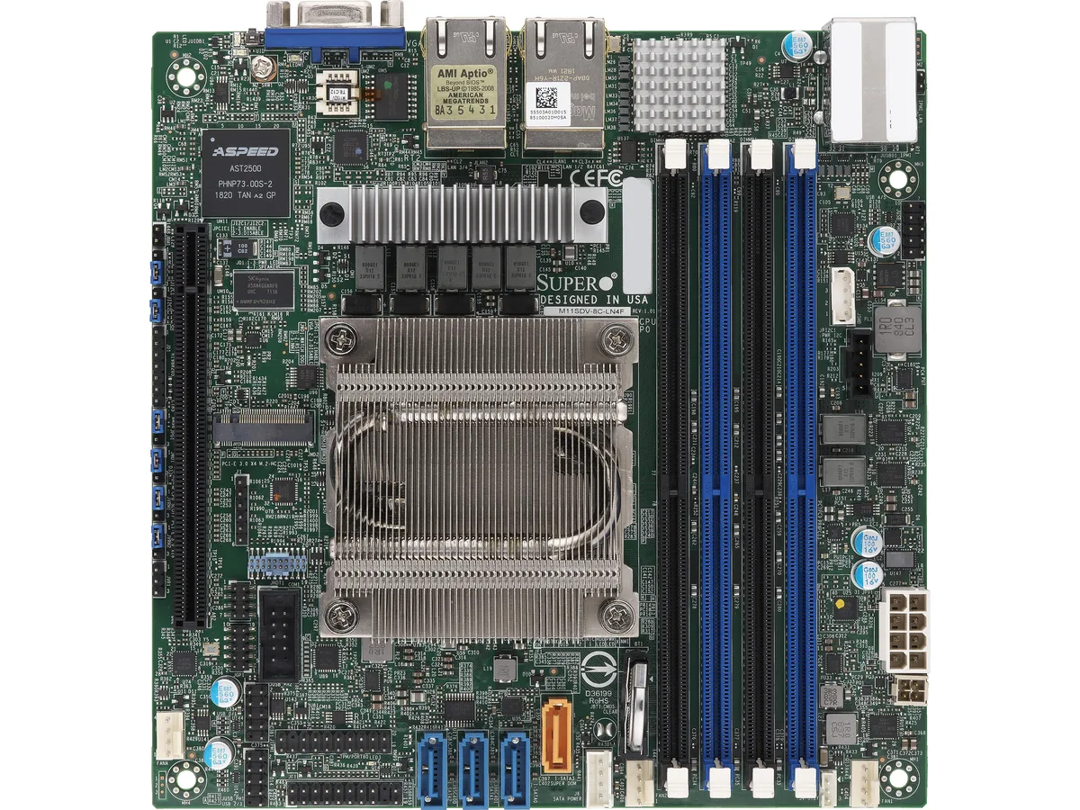 Supermicro Supermicro MBD-M11SDV-8CT-LN4FO server motherboard — product photo