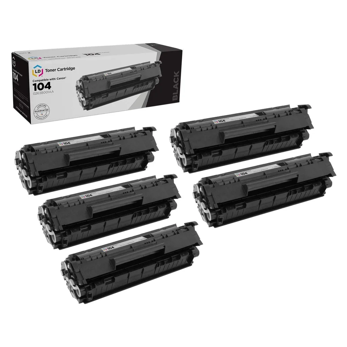 LD Products LD Products Compatible Toner Cartridge for Canon 104 Black 5-Pack — product photo
