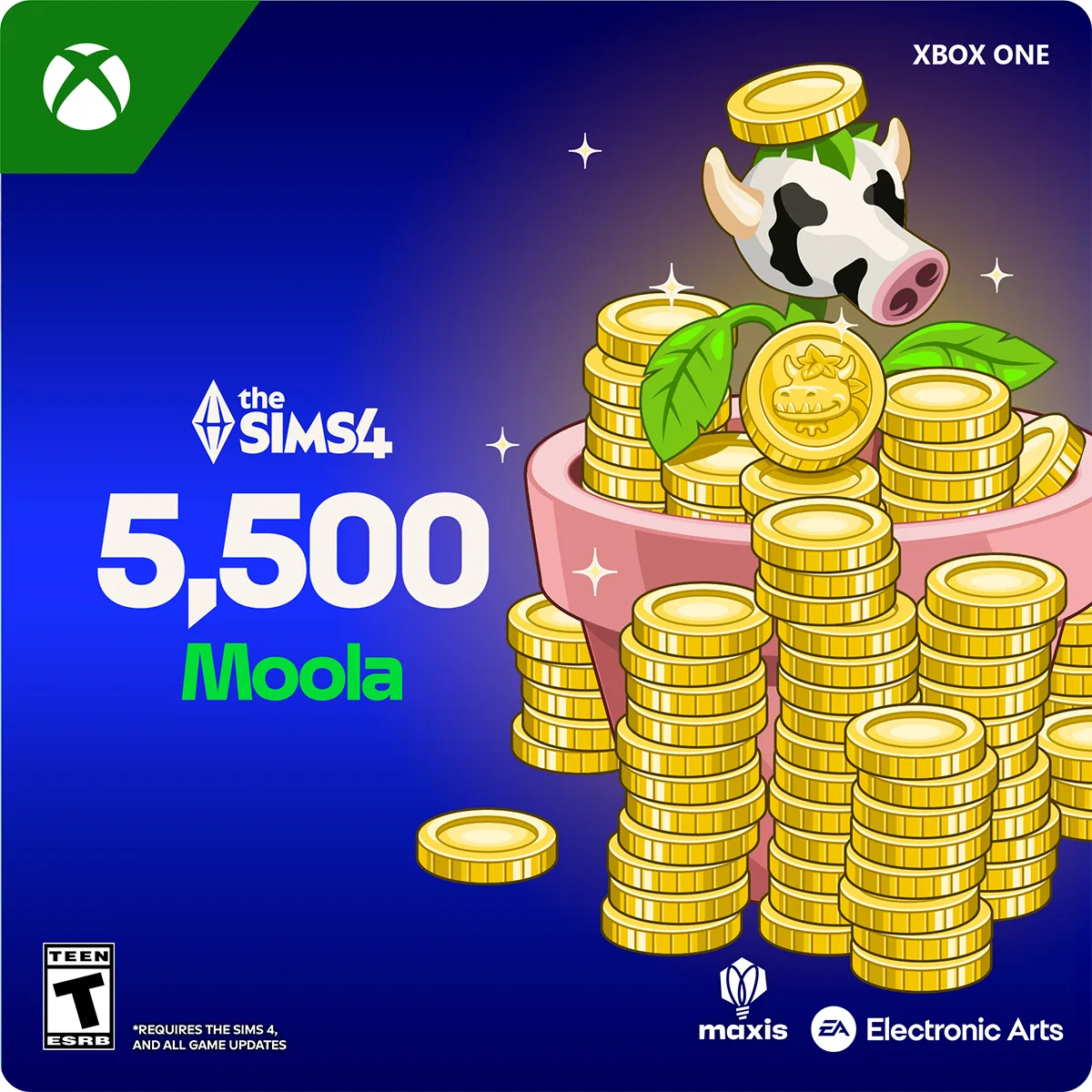 Electronic Arts Electronic Arts 7F6-00942 The Sims 4 5500 VC Xbox One downloadable game — product photo