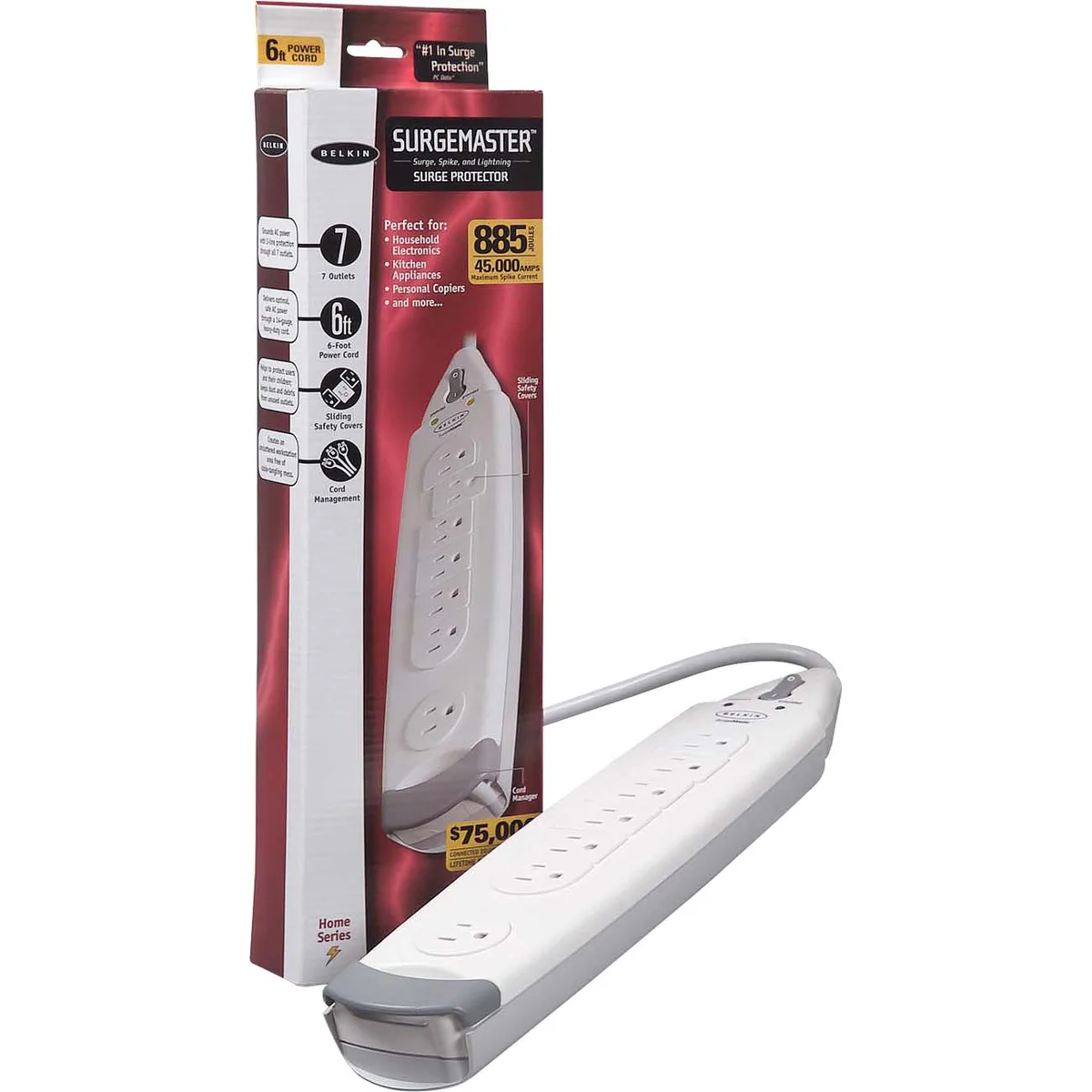 Belkin Belkin F9H700-06 surge protector 7 outlets 6 ft 885 joules — product photo