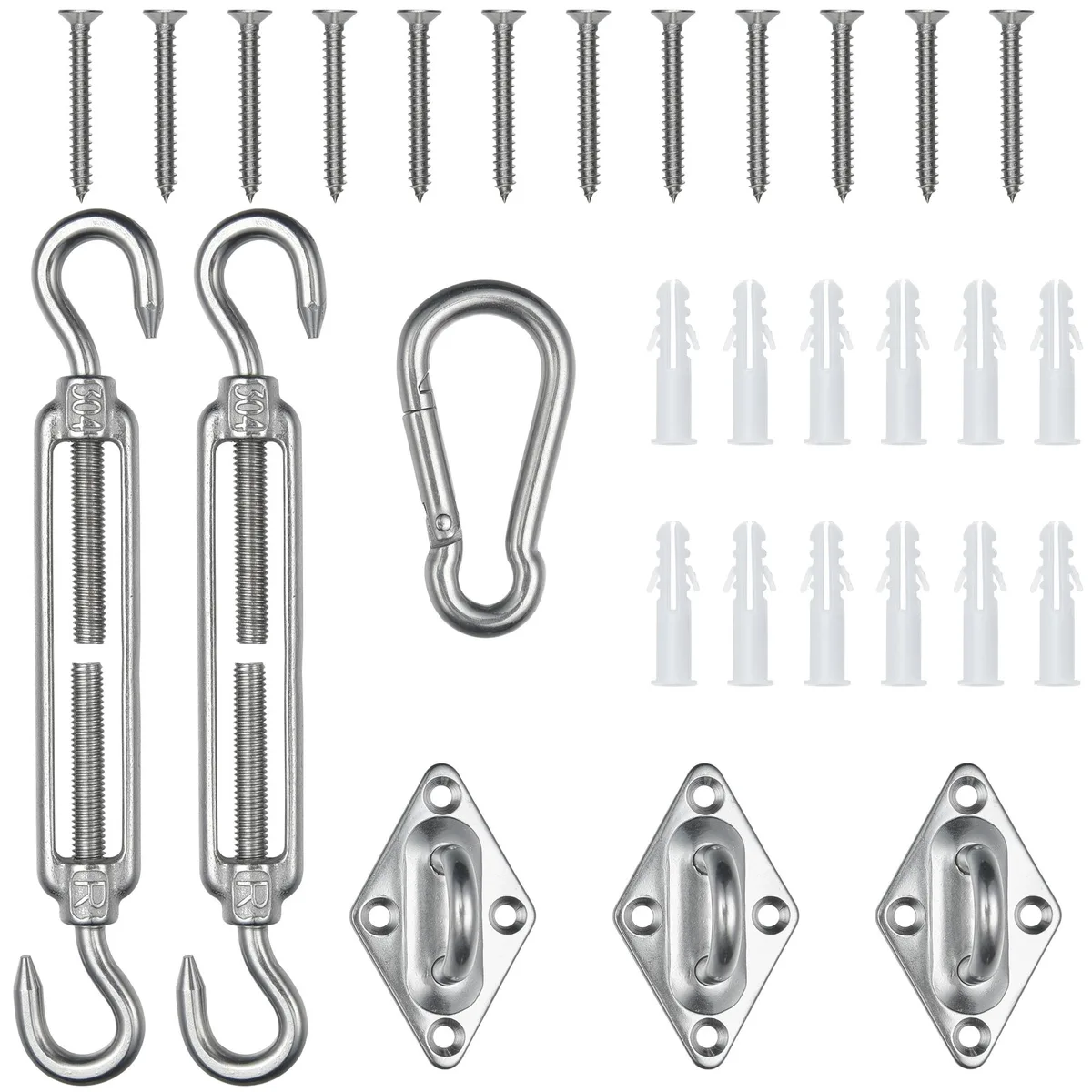 Yescom USA, Inc. Yescom USA, Inc. 07SSS024-HDW-TNG6IN Canopy Hardware Kit 304 Stainless Steel 14.5-21.5 cm — product photo