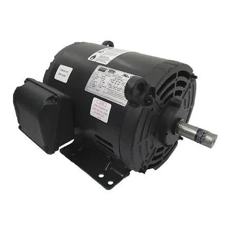 Dayton 36VE98 2 HP three-phase motor, steel frame, open drip-proof enclosure, rigid base, conduit box