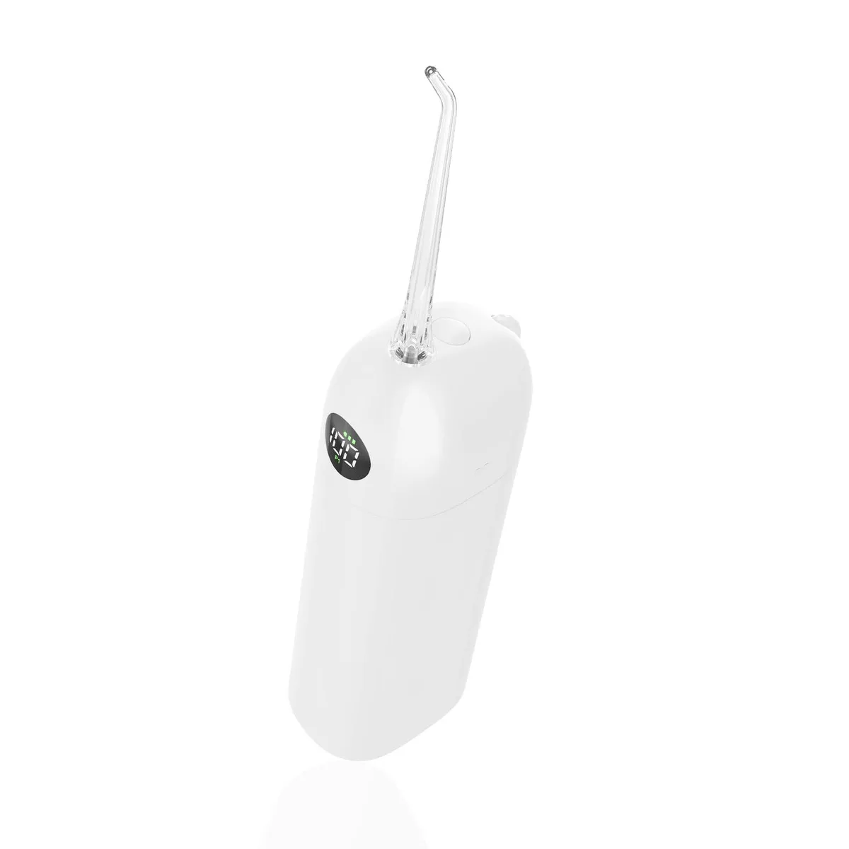 White cordless water flosser with removable tank