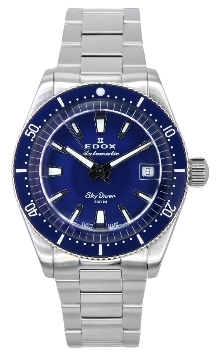 EDOX EDOX Skydiver 38 Limited Edition Blue Dial Automatic 300M Watch — product photo