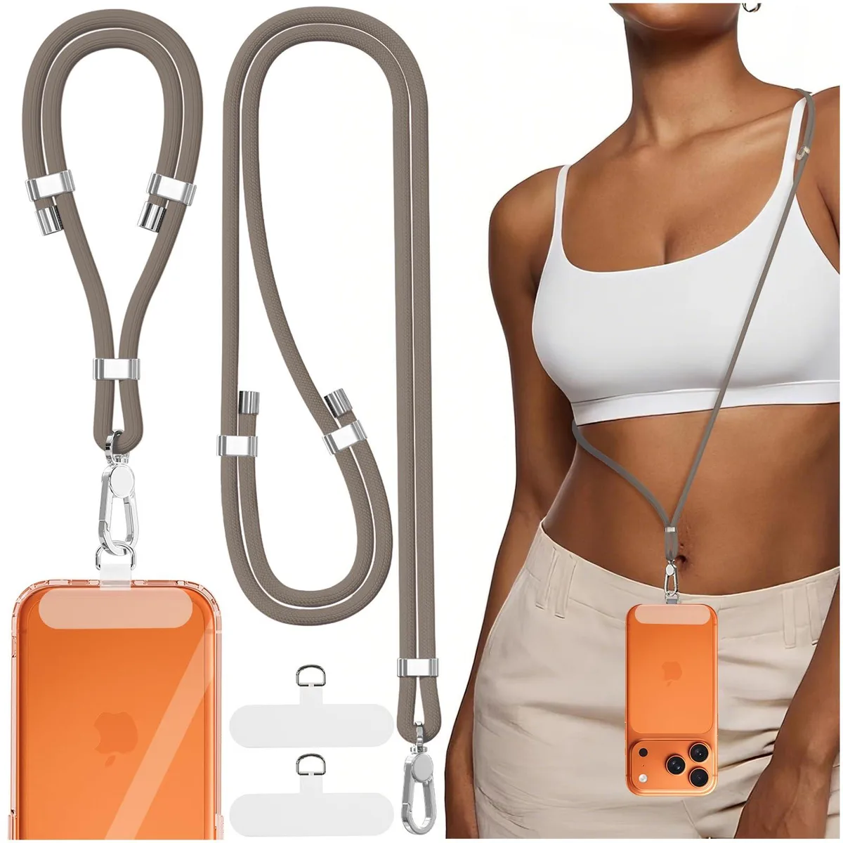 TNSNK strap-2 phone mount lanyard wrist strap 15.7-31.5 in 4.7-9 in 10KG 2 tether tabs — product photo