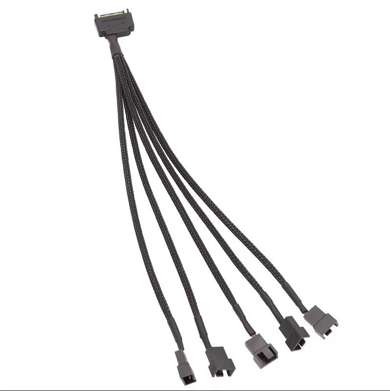 Graviton Graviton SATA 15-Pin to 5 Fan 3/4-Pin PWM Power Adapter Cable — product photo