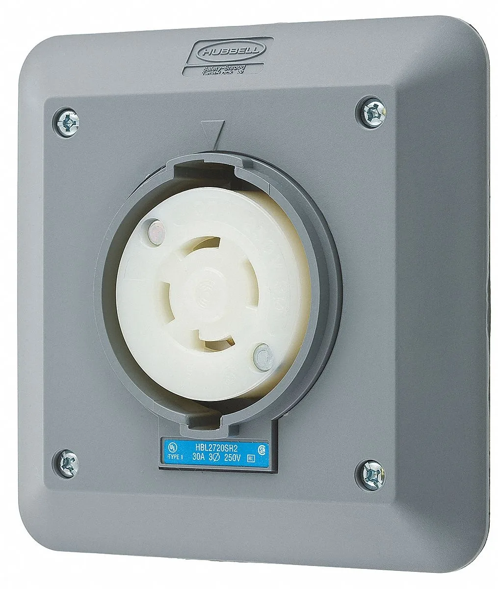 Hubbell Incorporated Hubbell Incorporated HBL2720SR2 Locking Receptacle L15-30R 30 A 250V AC video accessory — product photo