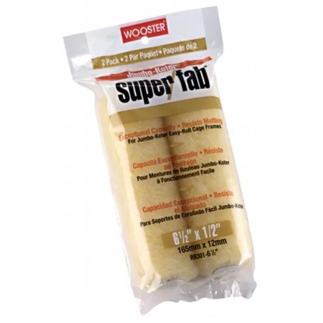 Wooster Brush Company Wooster Brush 301 6.5 in .5 in Super-Fab Rollers 2 Pack — product photo