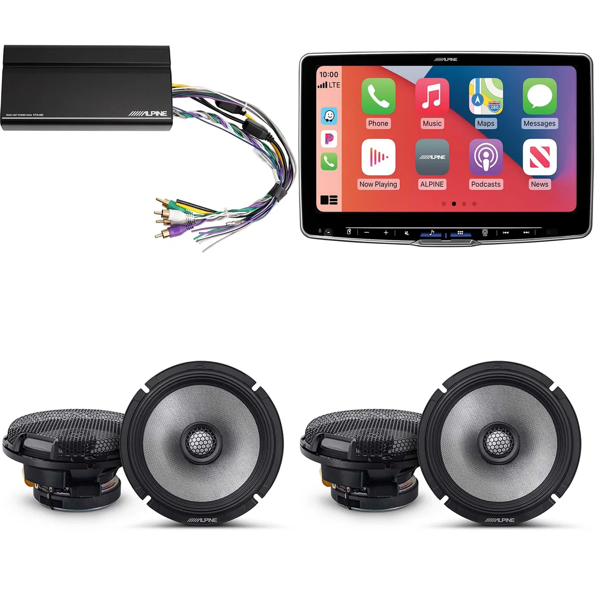 Alpine Alpine iLX-F511 Halo11 11" Receiver Bundle with R2-S65 6.5" Speakers and KTA-450 Amplifier — product photo