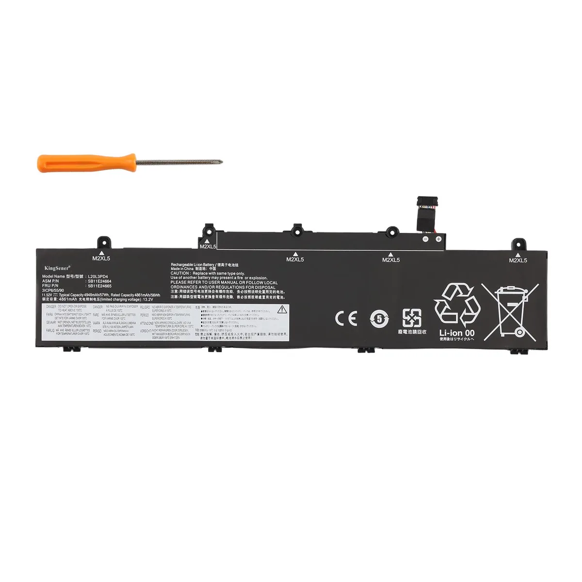 KingSener KingSener L20L3PD4 57Wh 11.52V laptop battery for ThinkPad E14 Gen3 E15 Gen3 2021 E14 Gen4 — product photo