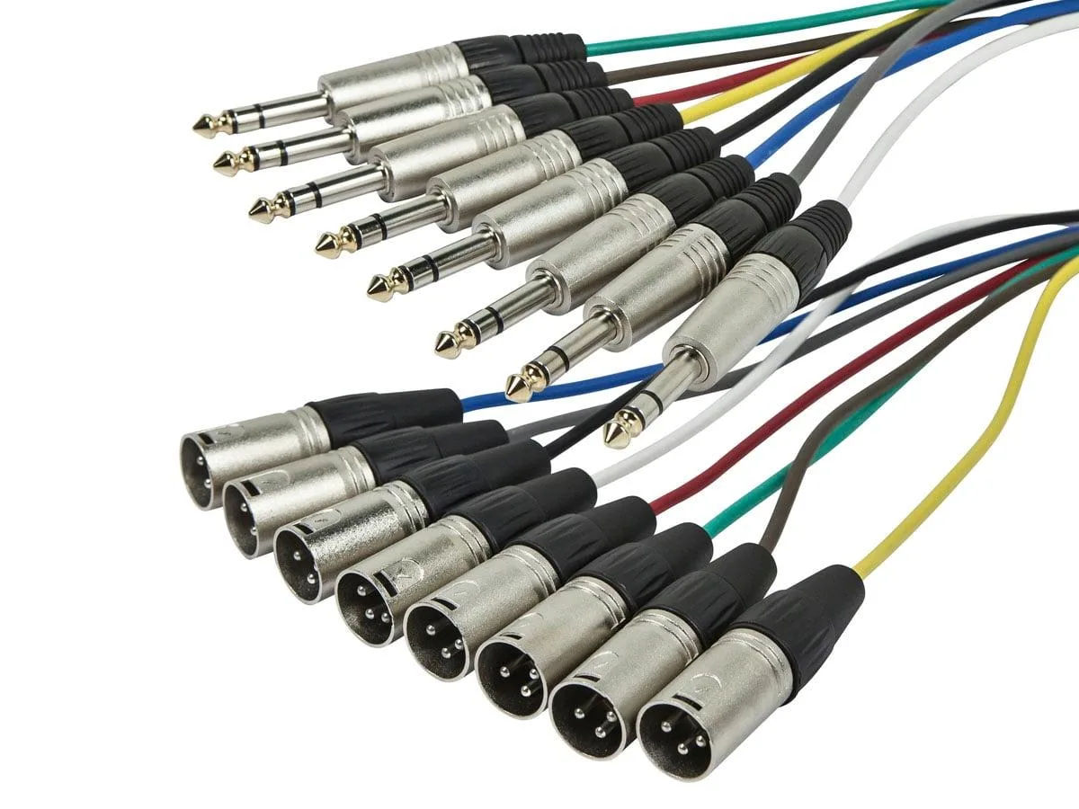 Monoprice Inc. Monoprice Inc. 601298 8-Channel 1/4" TRS to XLR Male Snake Cable 20ft 26AWG — product photo