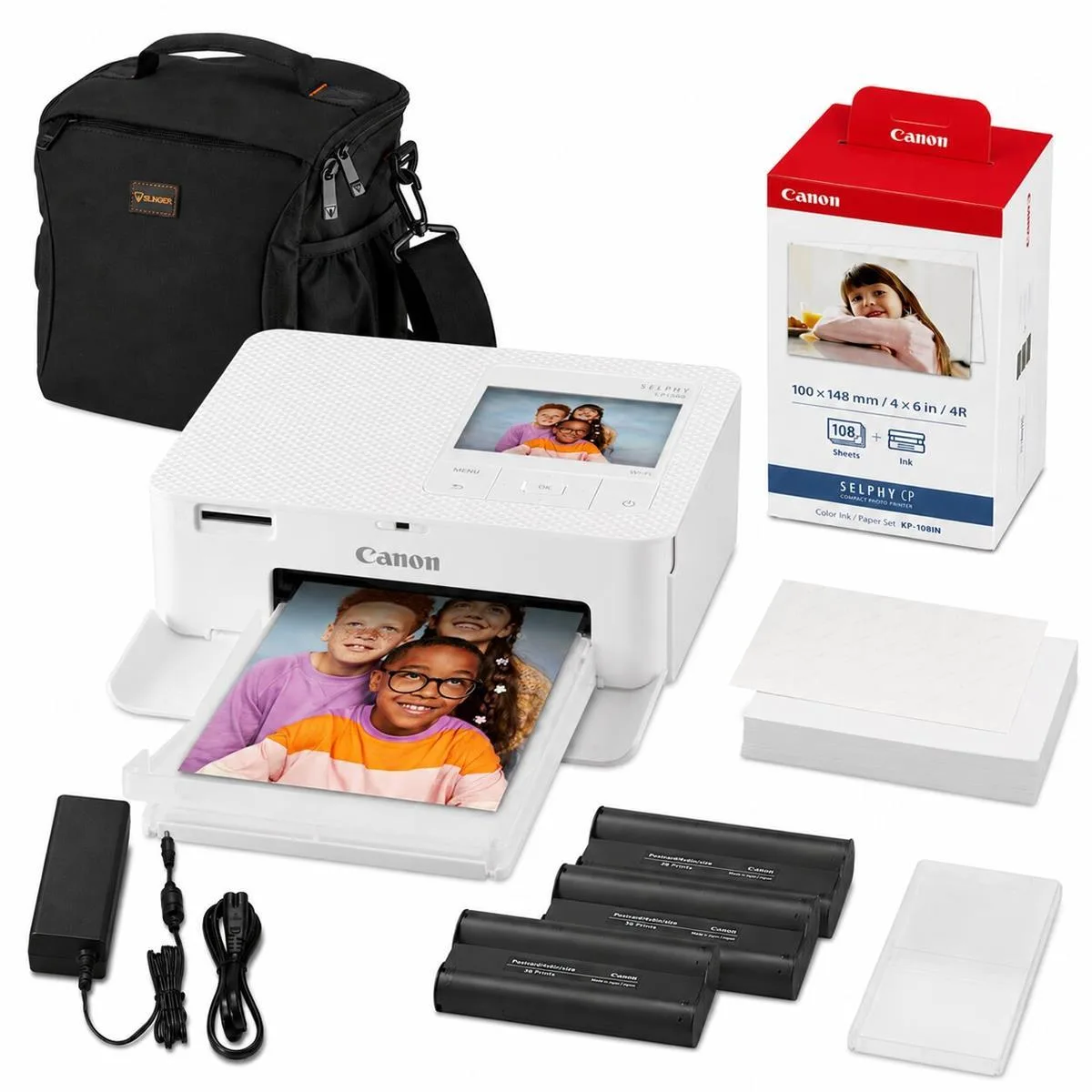 Canon Canon SELPHY CP1500 3.5" LCD wireless photo printer white — product photo