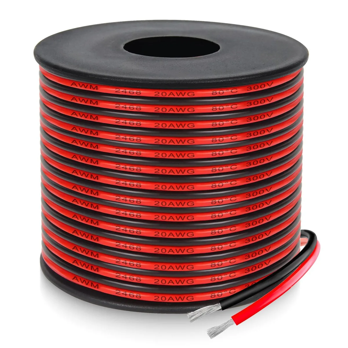  RCA 20 AWG 2 Conductor Tinned Copper Speaker Wire 32.8FT/10M Red Black — product photo