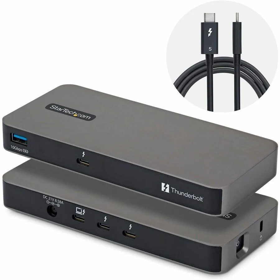 STARTECH STARTECH 4-Port Thunderbolt 5 Hub KVM 80/120Gbps 8K 140W PD — product photo
