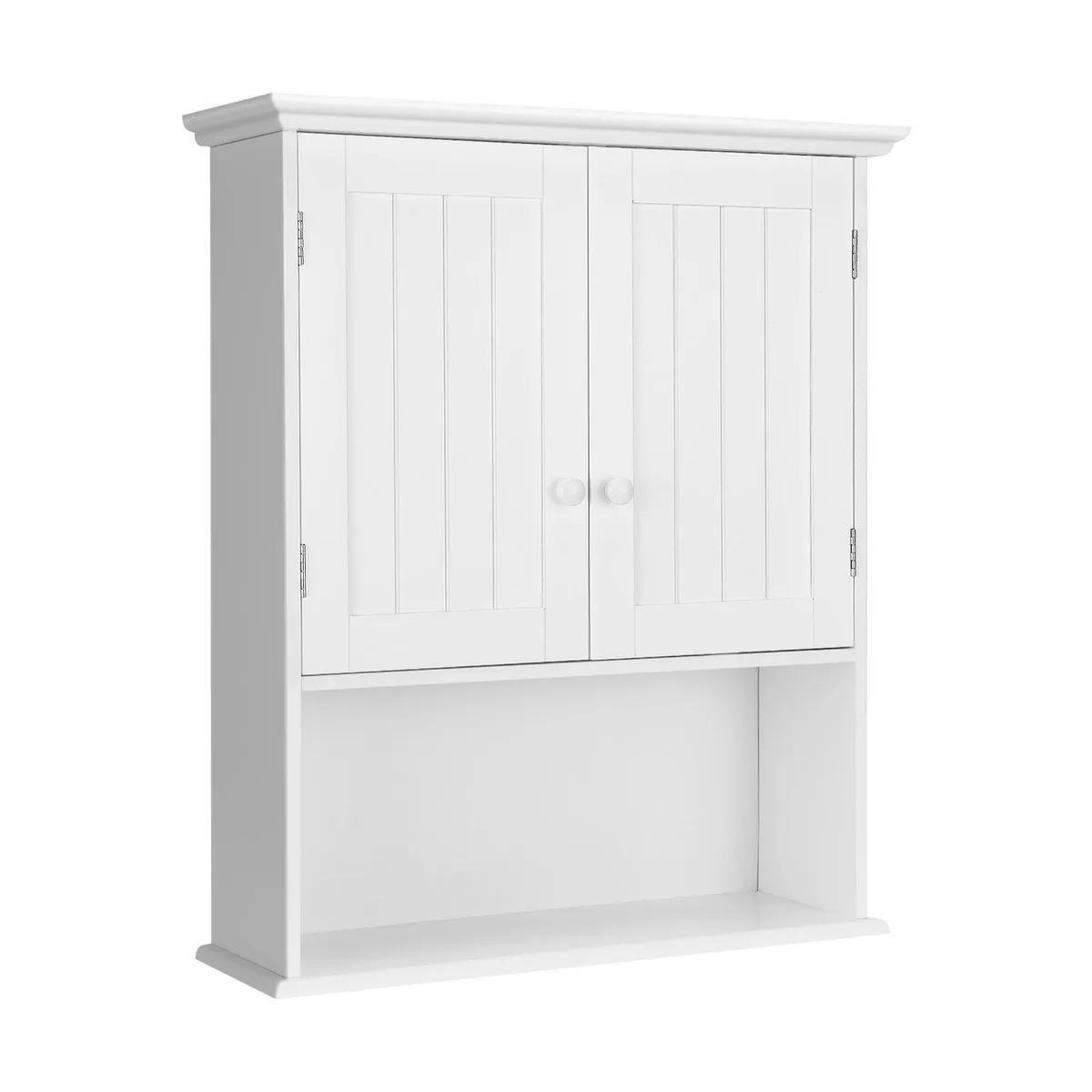 SlickBlue SlickBlue 2-Door Wall Mount Bath Storage Cabinet with Open Shelf White 23.5" x 8" x 28" 20 lbs — product photo