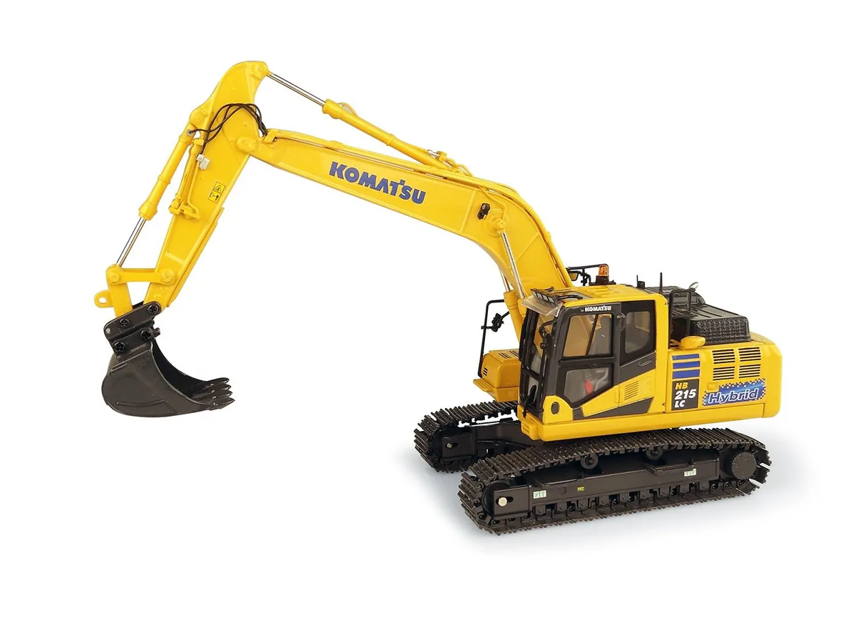 UNIVERSAL HOBBIES UNIVERSAL HOBBIES Komatsu HB215LC-3 Hybrid Tracked Excavator 1/50 Diecast Model — product photo