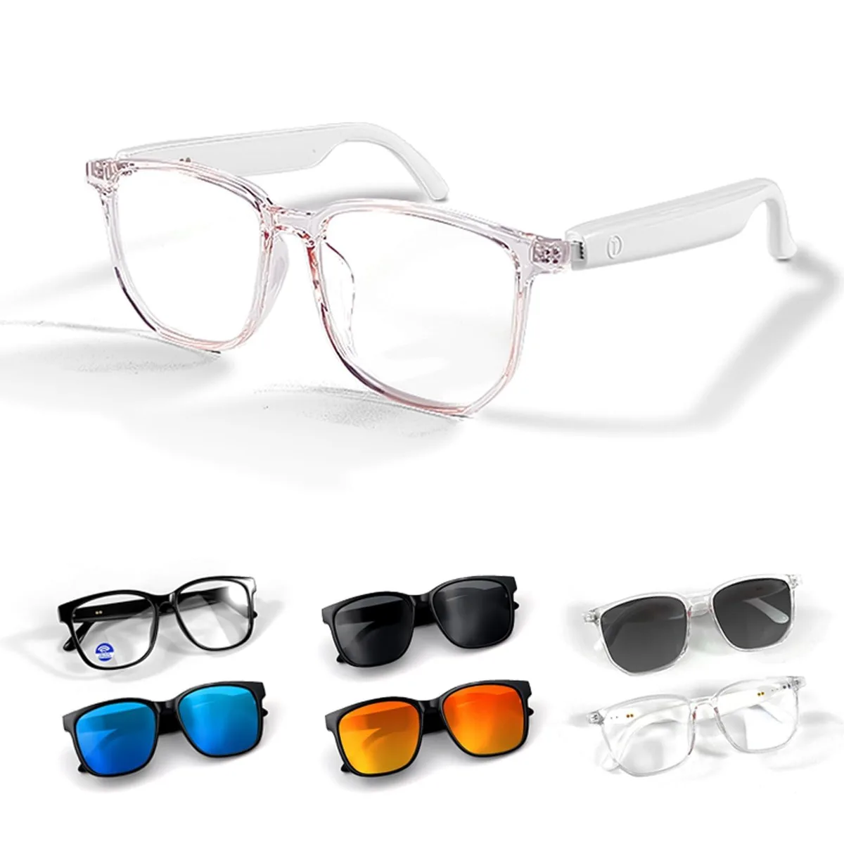 Xmenha Smart Bluetooth Glasses White 5.3 — product photo