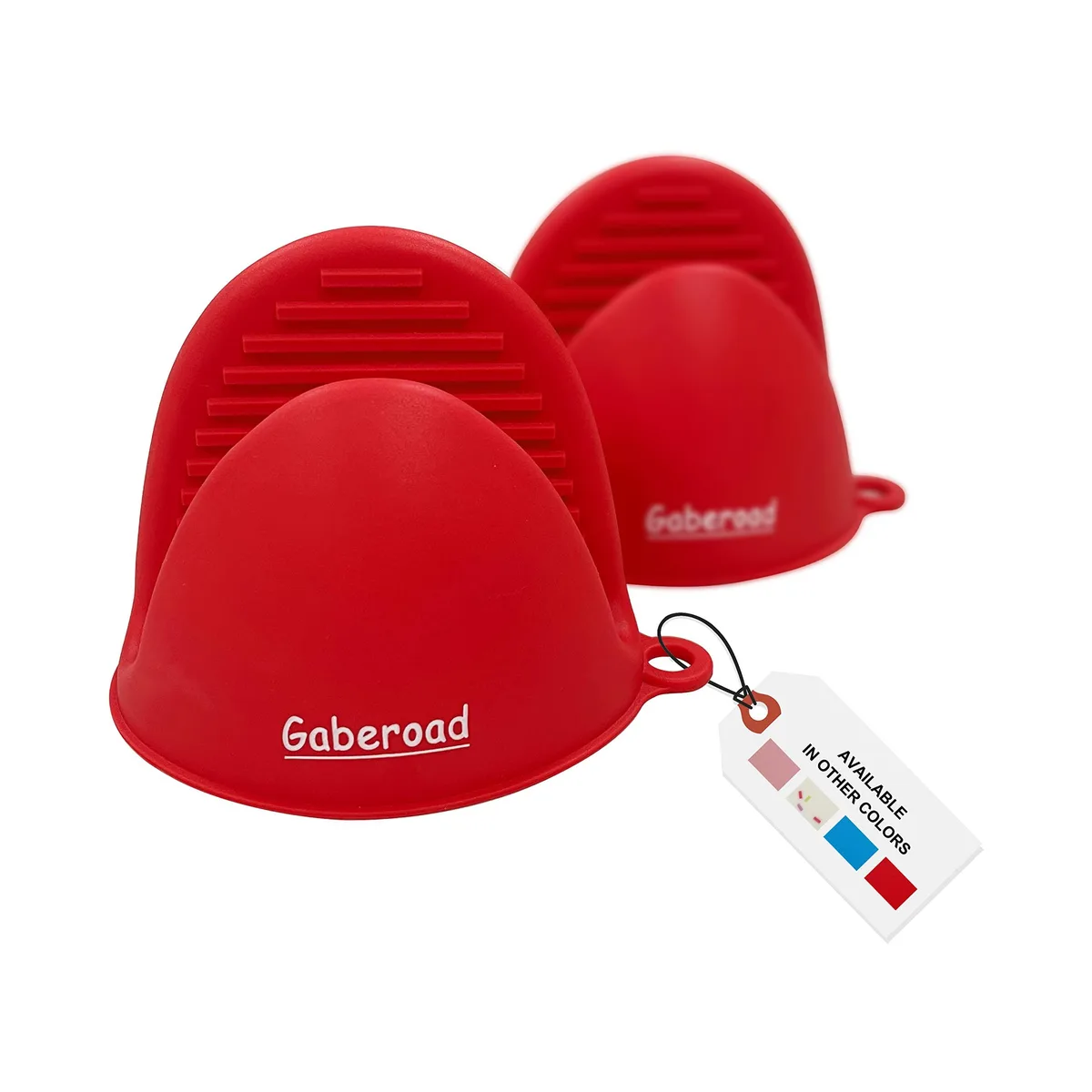  Silicone Oven Mitts Pair Red 3.93x2.99x3.35 in — product photo
