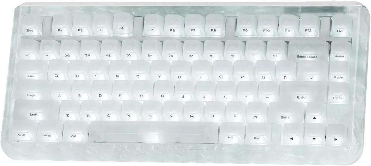 TUKO TUKO Jade75 75% Resin Mechanical Gaming Keyboard White — product photo