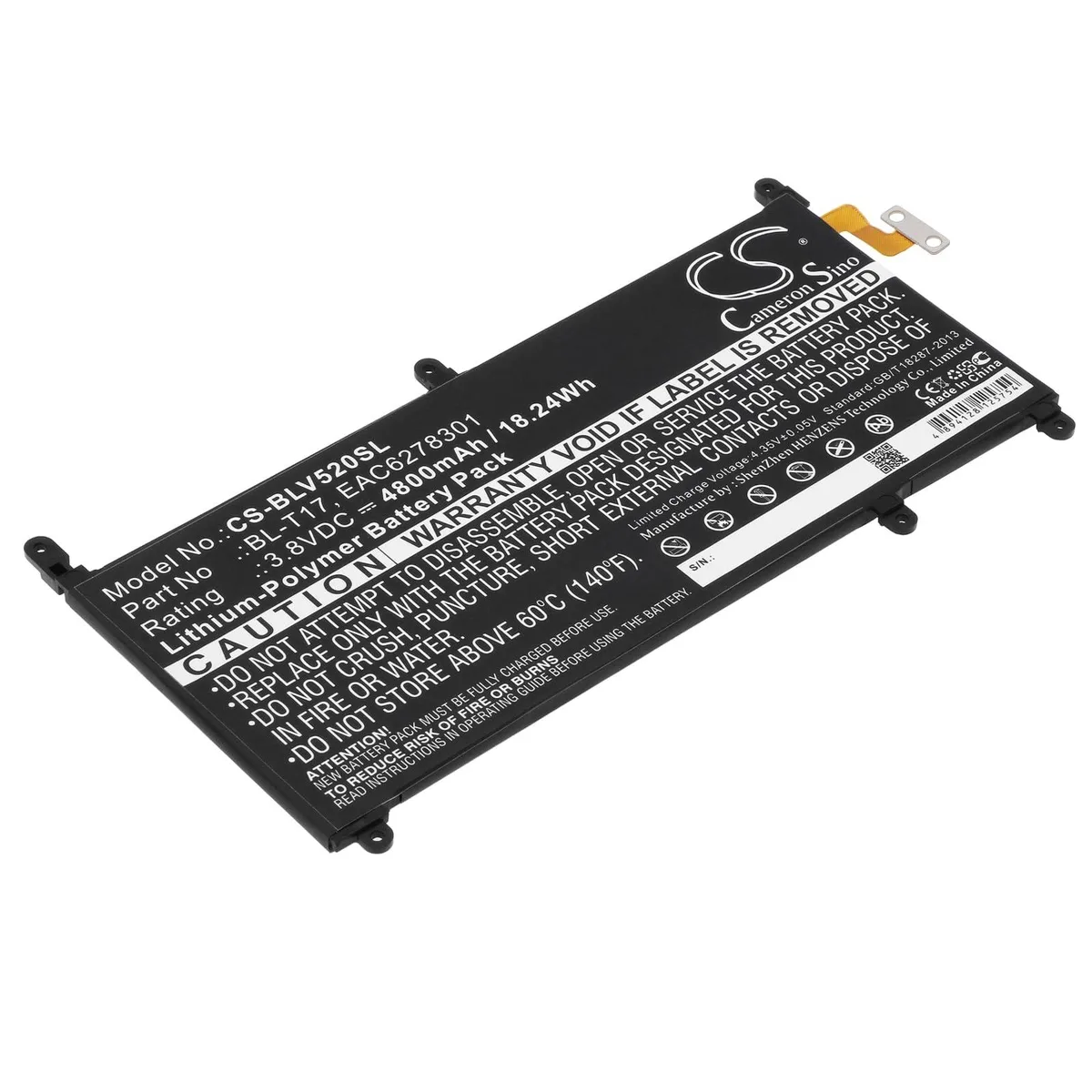  Cameron Sino Battery LG G Pad III 8.0 G Pad X 8.3 VK815 BL-T17 4800mAh 3.8V — product photo