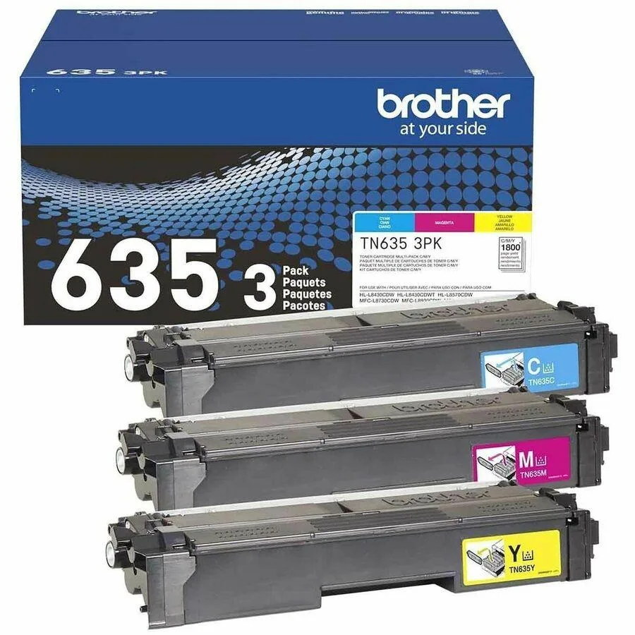 Brother Brother TN6353PK 3PK Cyan Magenta Yellow toner cartridges (genuine brands) — product photo