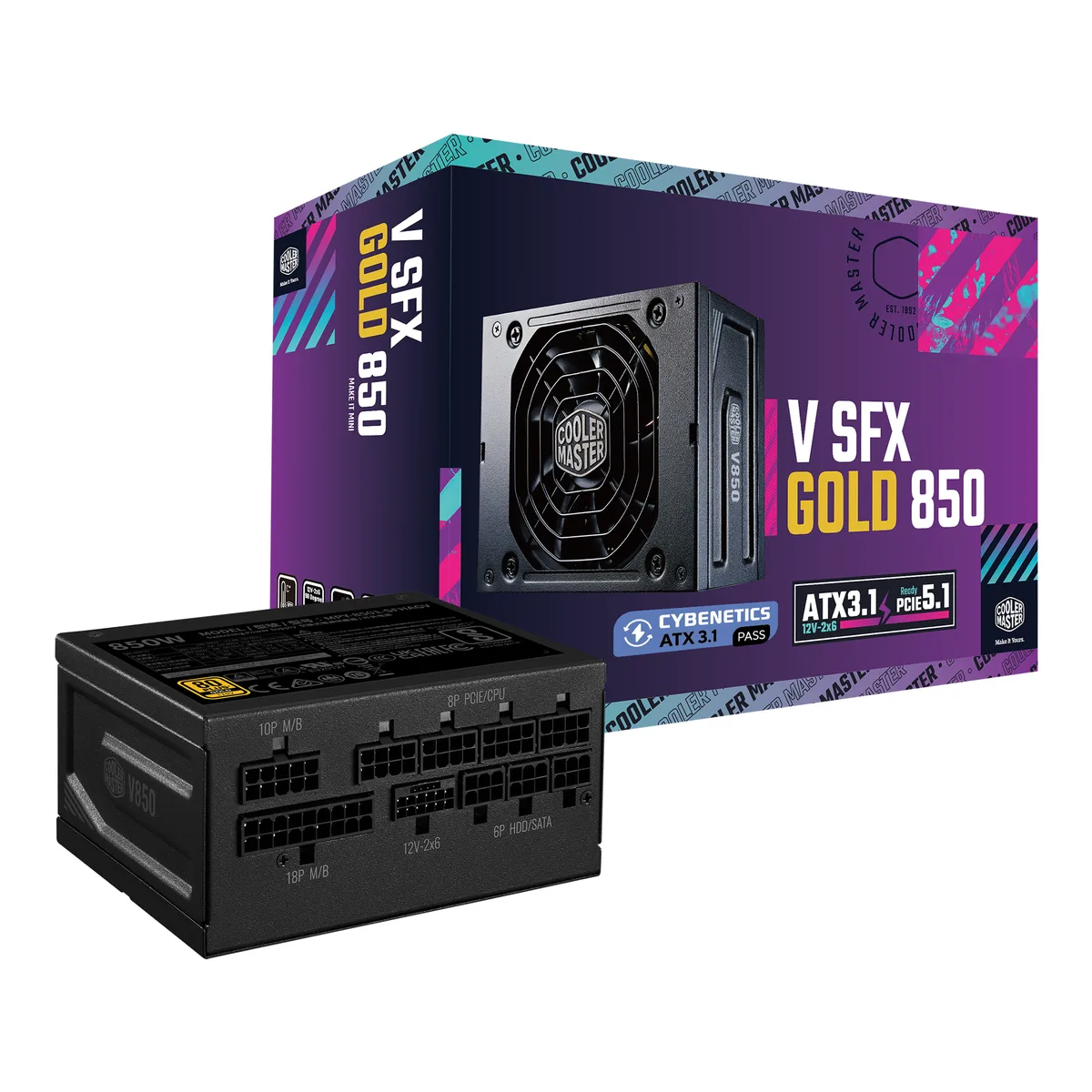 Cooler Master Cooler Master MPY-8501-SFHAGV-3U1 V850 SFX Gold 850W power supply — product photo